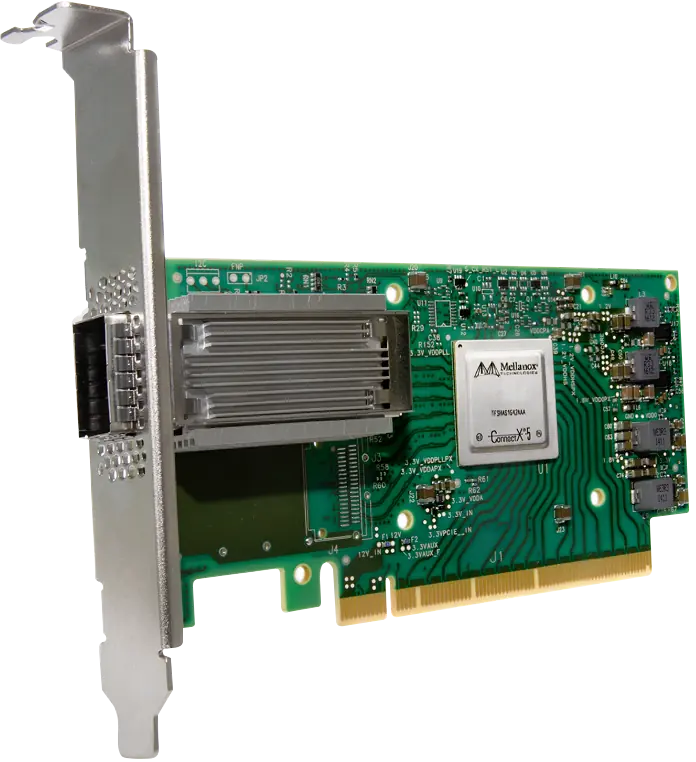NVIDIA MCX555A-ECAT ConnectX-5 VPI Adapter Card EDR/100GbE 单端口InfiniBand网卡