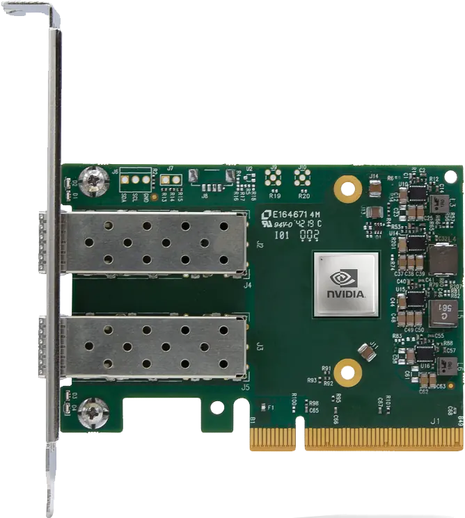 NVIDIA MCX631102AN-ADAT ConnectX-6 Lx EN Adapter Card 25GbE双端口SFP28
