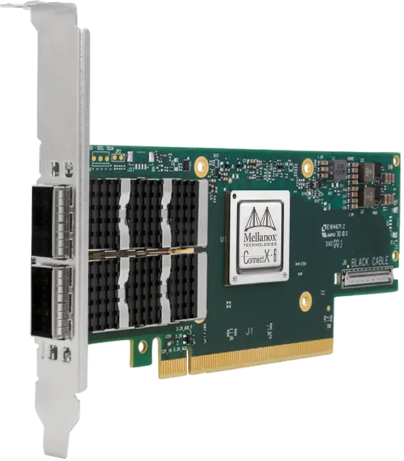 NVIDIA MCX653106A-ECAT-SP ConnectX-6 VPI Adapter Card HDR100/EDR/100GbE双端口InfiniBand网卡